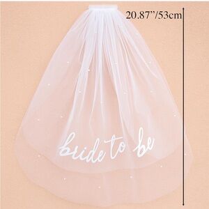 Bride to Be Veil with Pearls- BRAND NEW